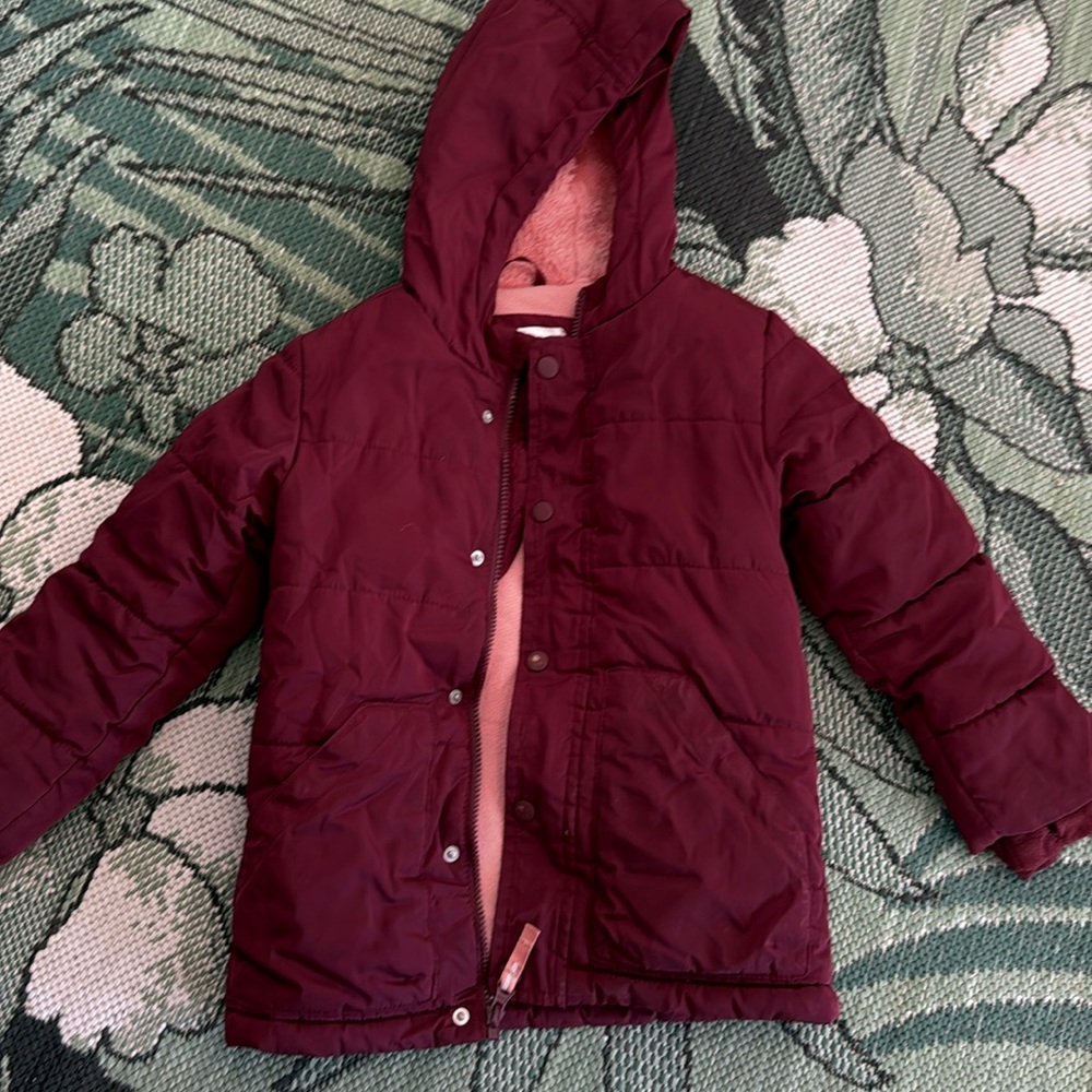 Snow Jacket Girls 4/5 maroon